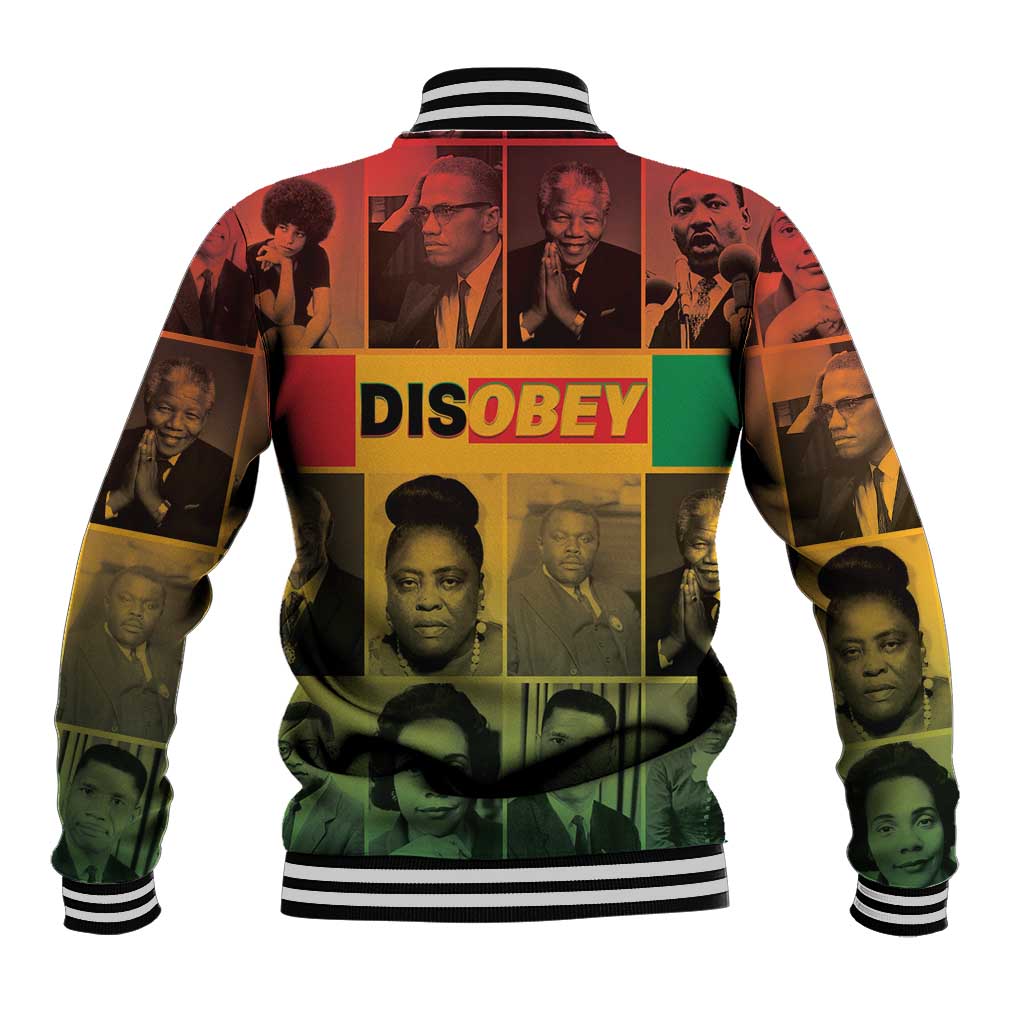 Disobey Black History Tribute Baseball Jacket Honoring the Civil Rights Legacy - Wonder Print Shop