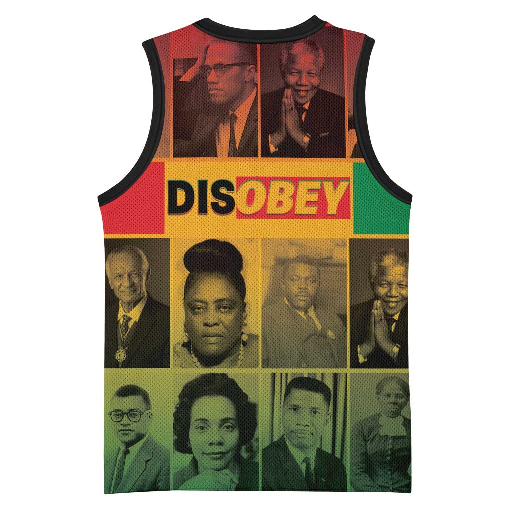 Disobey Black History Tribute Basketball Jersey Honoring the Civil Rights Legacy - Wonder Print Shop