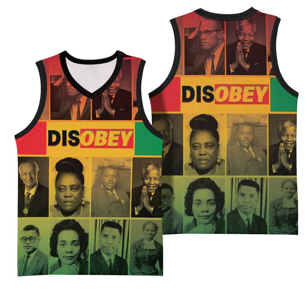 Disobey Black History Tribute Basketball Jersey Honoring the Civil Rights Legacy - Wonder Print Shop