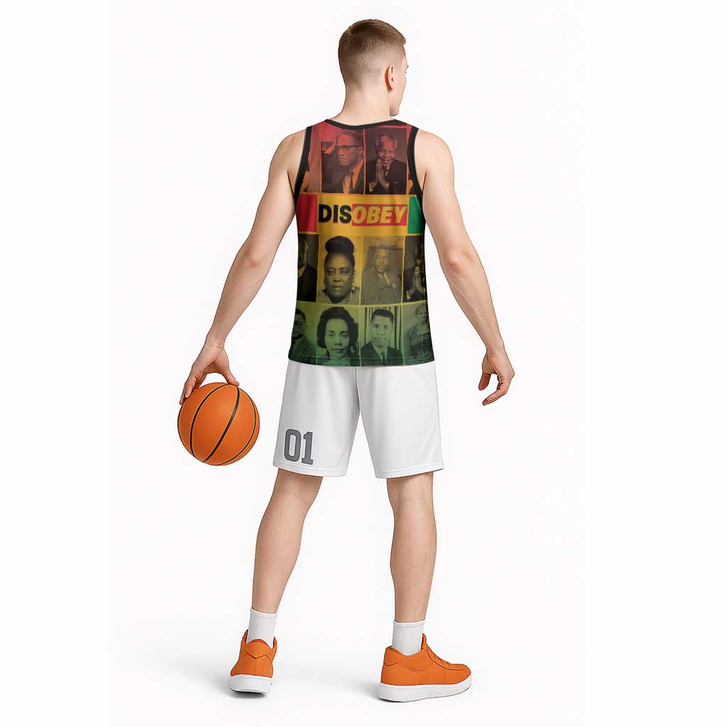 Disobey Black History Tribute Basketball Jersey Honoring the Civil Rights Legacy - Wonder Print Shop