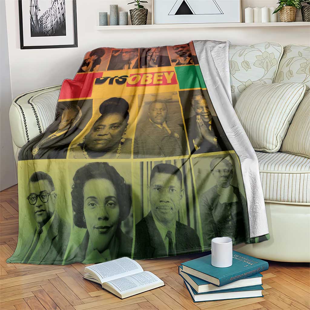Disobey Black History Tribute Blanket Honoring the Civil Rights Legacy - Wonder Print Shop