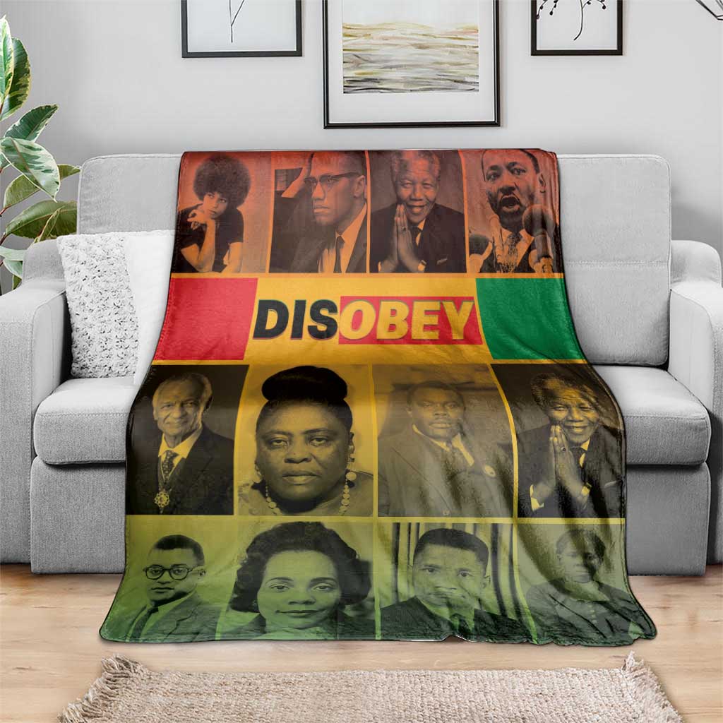 Disobey Black History Tribute Blanket Honoring the Civil Rights Legacy - Wonder Print Shop