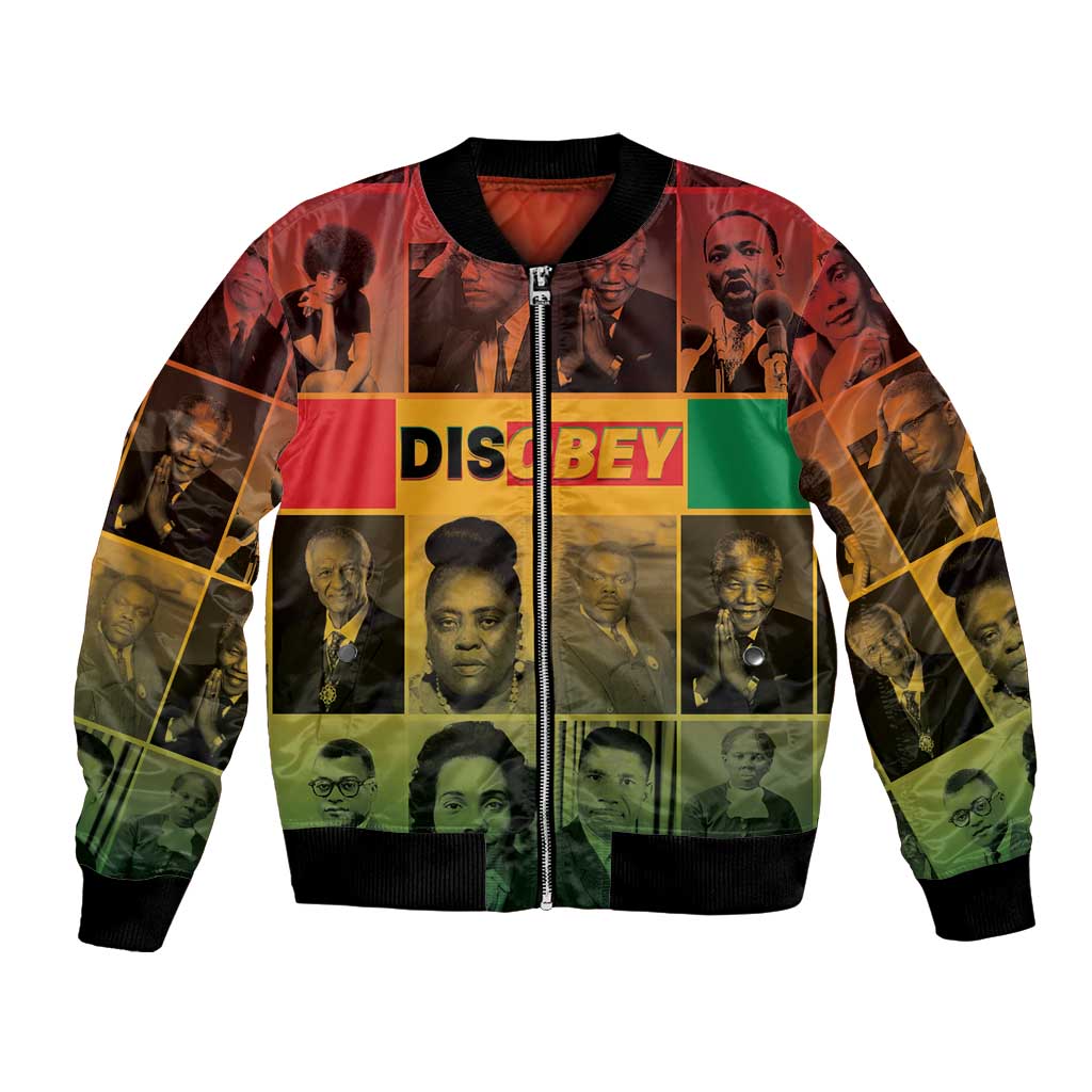 Disobey Black History Tribute Bomber Jacket Honoring the Civil Rights Legacy - Wonder Print Shop