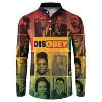Disobey Black History Tribute Button Sweatshirt Honoring the Civil Rights Legacy - Wonder Print Shop