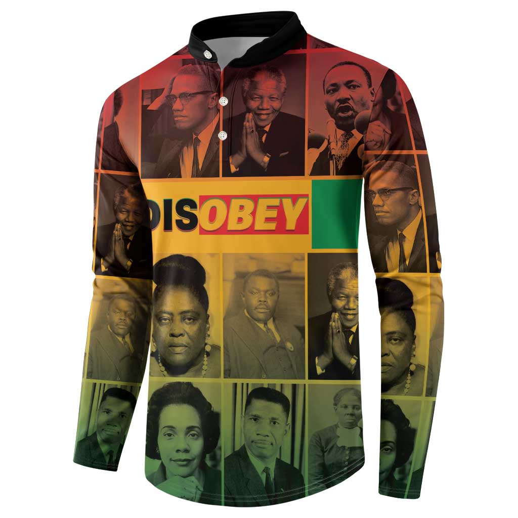 Disobey Black History Tribute Button Sweatshirt Honoring the Civil Rights Legacy - Wonder Print Shop