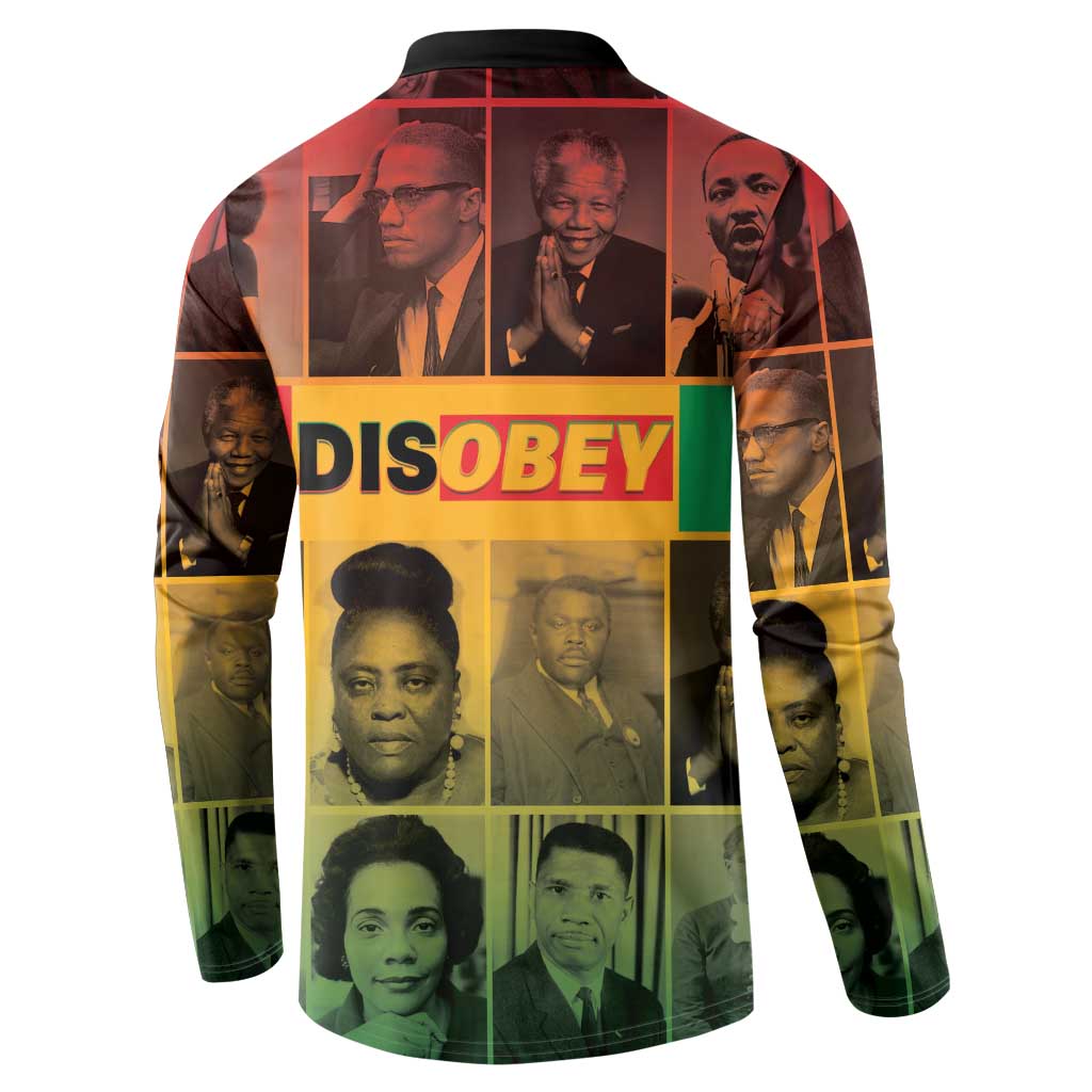 Disobey Black History Tribute Button Sweatshirt Honoring the Civil Rights Legacy - Wonder Print Shop