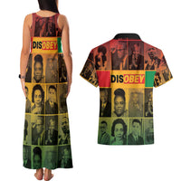 Disobey Black History Tribute Couples Matching Tank Maxi Dress and Hawaiian Shirt Honoring the Civil Rights Legacy - Wonder Print Shop
