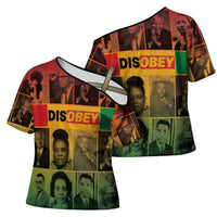 Disobey Black History Tribute Cross Shoulder Shirt Honoring the Civil Rights Legacy - Wonder Print Shop