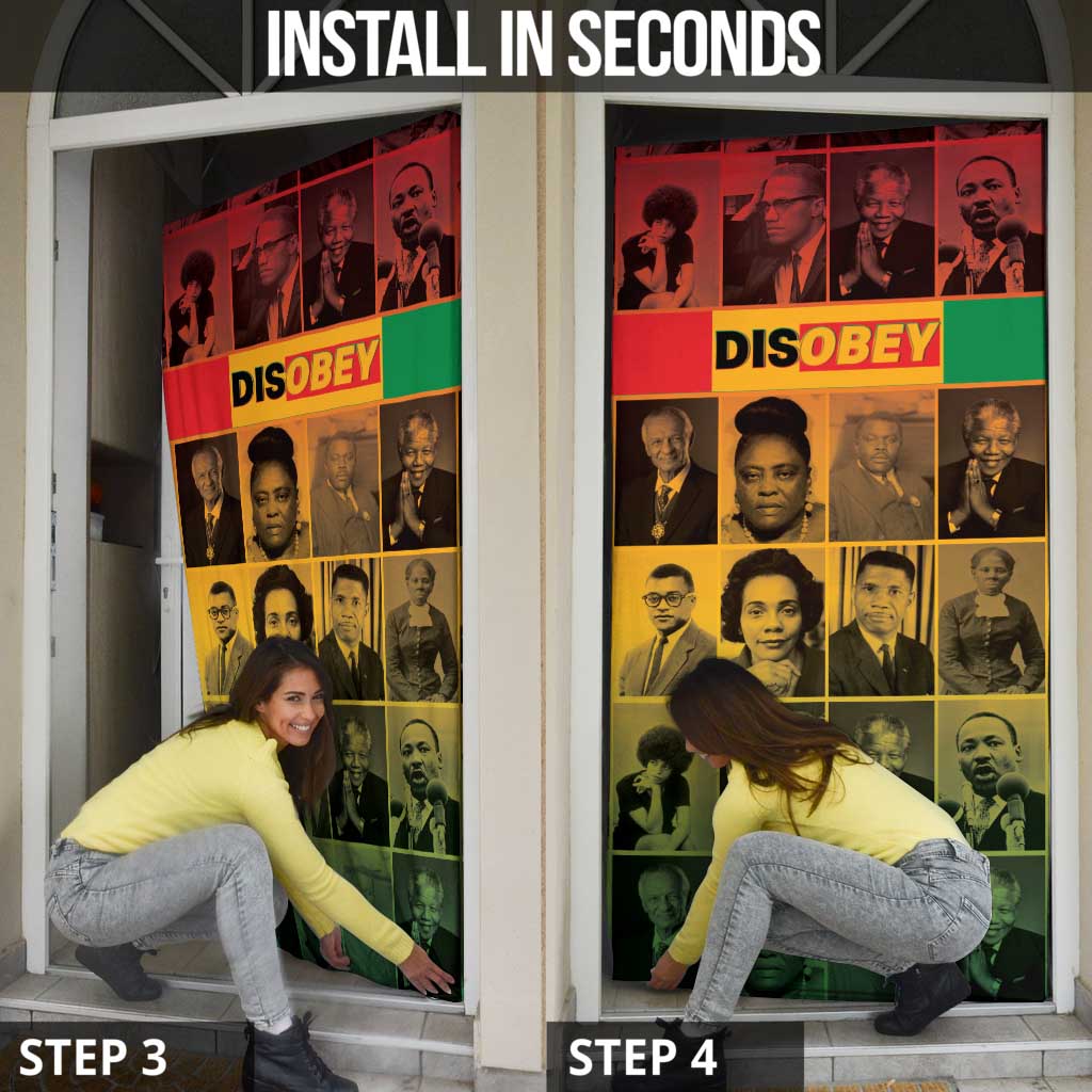 Disobey Black History Tribute Door Cover Honoring the Civil Rights Legacy - Wonder Print Shop