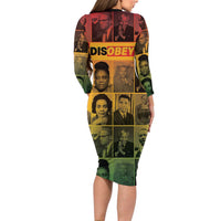Disobey Black History Tribute Family Matching Long Sleeve Bodycon Dress and Hawaiian Shirt Honoring the Civil Rights Legacy - Wonder Print Shop