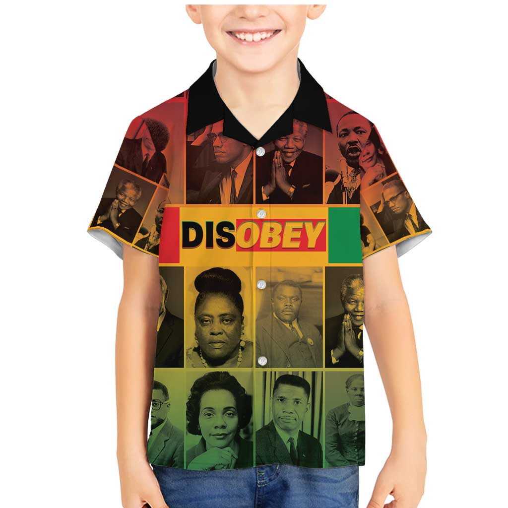 Disobey Black History Tribute Family Matching Mermaid Dress and Hawaiian Shirt Honoring the Civil Rights Legacy - Wonder Print Shop