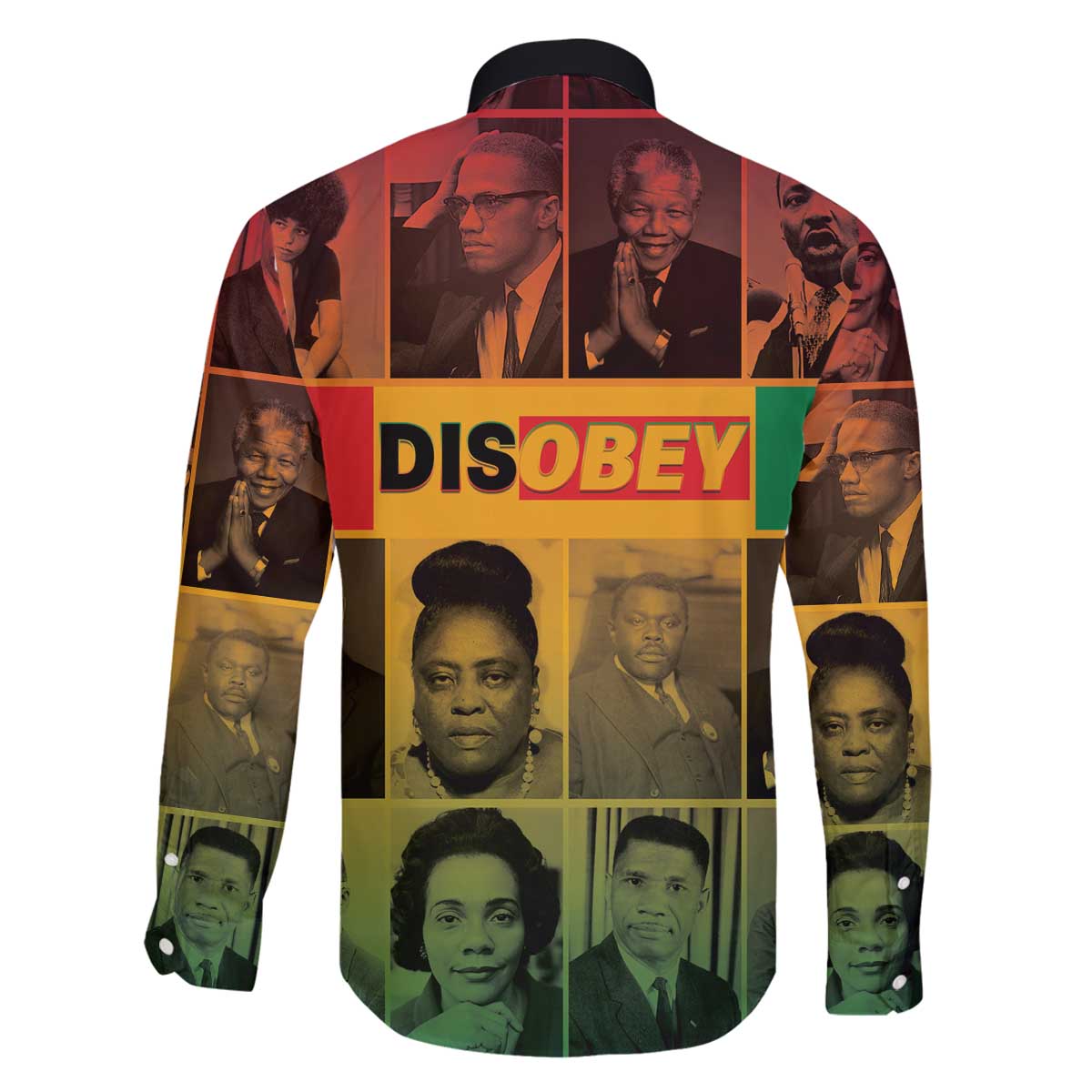 Disobey Black History Tribute Family Matching Off The Shoulder Long Sleeve Dress and Hawaiian Shirt Honoring the Civil Rights Legacy - Wonder Print Shop