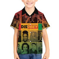 Disobey Black History Tribute Family Matching Off The Shoulder Long Sleeve Dress and Hawaiian Shirt Honoring the Civil Rights Legacy - Wonder Print Shop