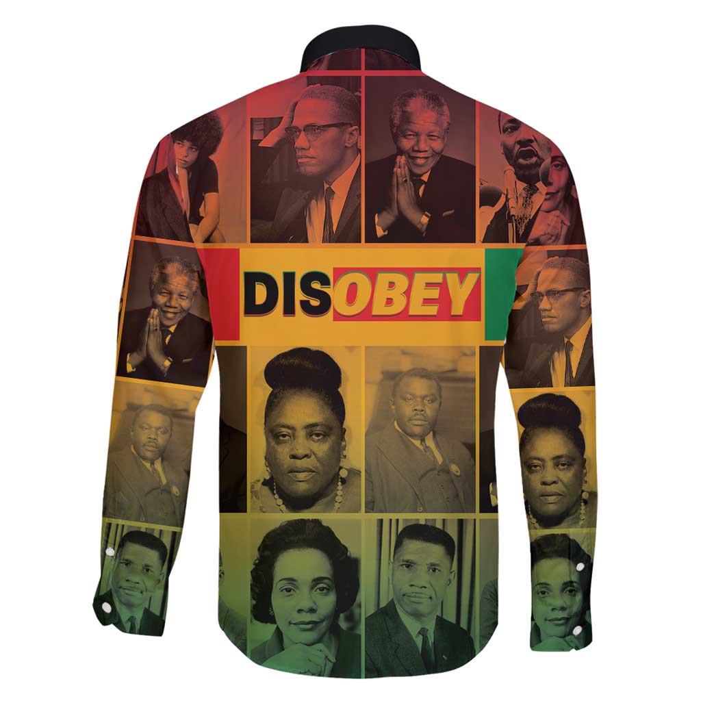 Disobey Black History Tribute Family Matching Off Shoulder Short Dress and Hawaiian Shirt Honoring the Civil Rights Legacy - Wonder Print Shop