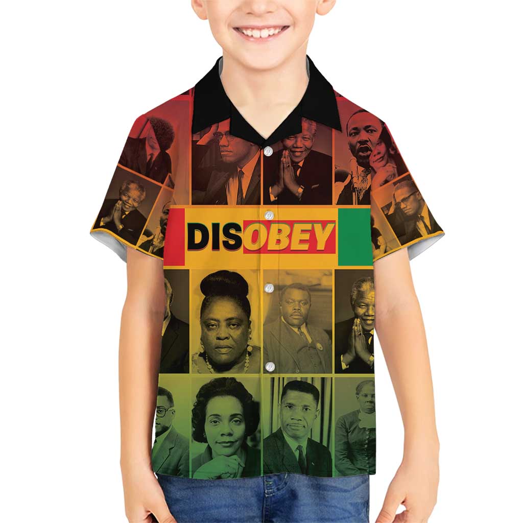 Disobey Black History Tribute Family Matching Puletasi and Hawaiian Shirt Honoring the Civil Rights Legacy - Wonder Print Shop