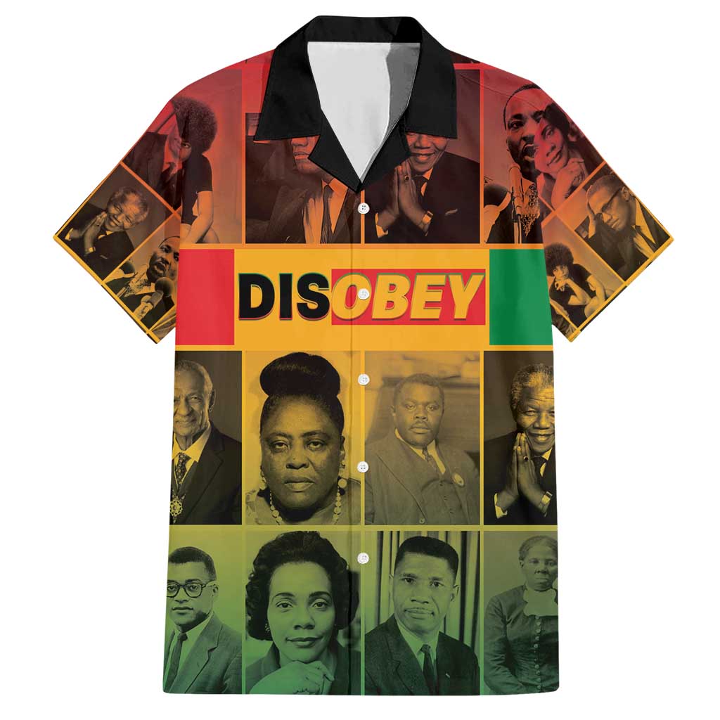 Disobey Black History Tribute Family Matching Short Sleeve Bodycon Dress and Hawaiian Shirt Honoring the Civil Rights Legacy - Wonder Print Shop