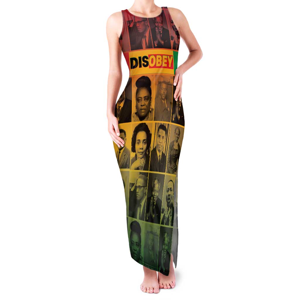 Disobey Black History Tribute Family Matching Tank Maxi Dress and Hawaiian Shirt Honoring the Civil Rights Legacy - Wonder Print Shop