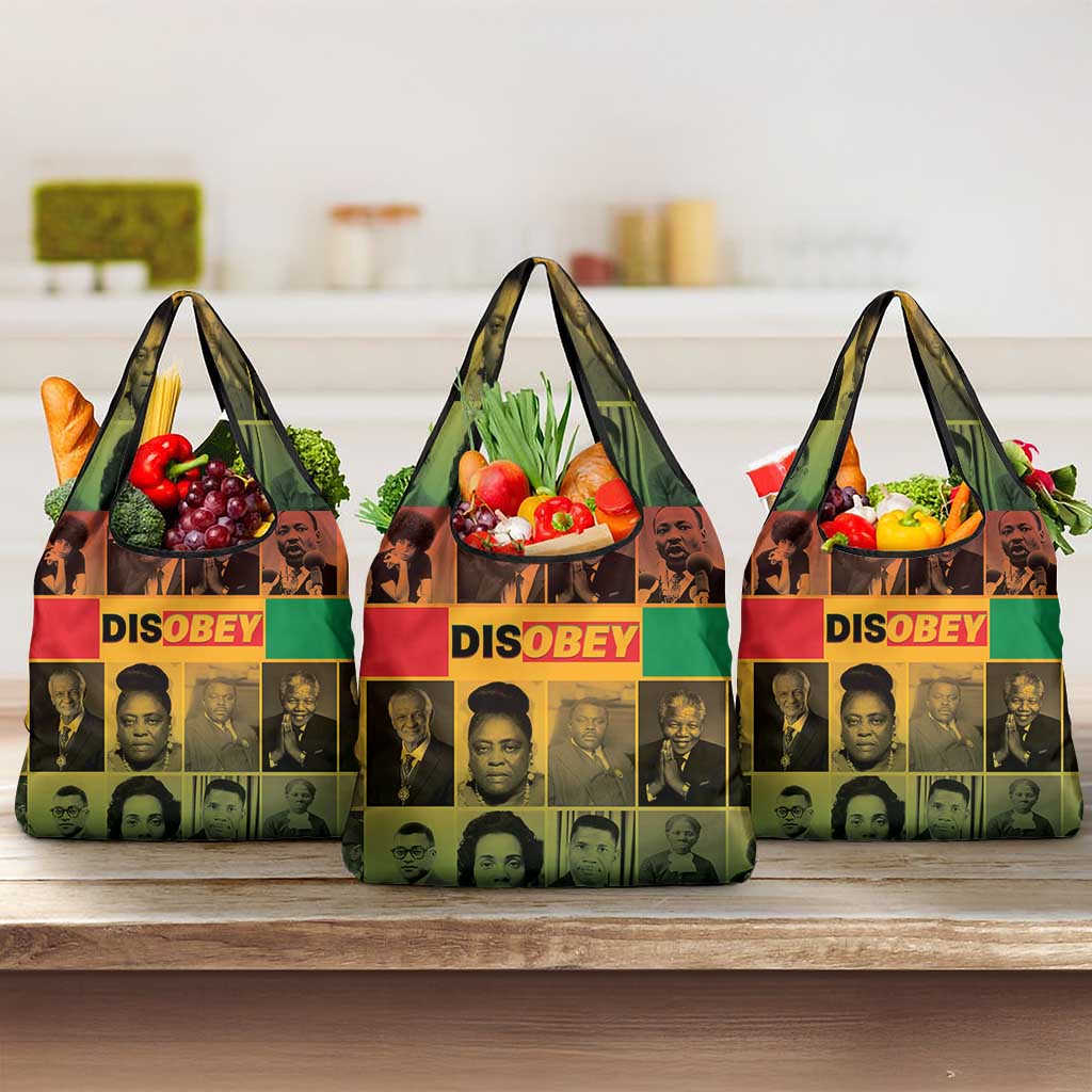 Disobey Black History Tribute Grocery Bag Honoring the Civil Rights Legacy - Wonder Print Shop