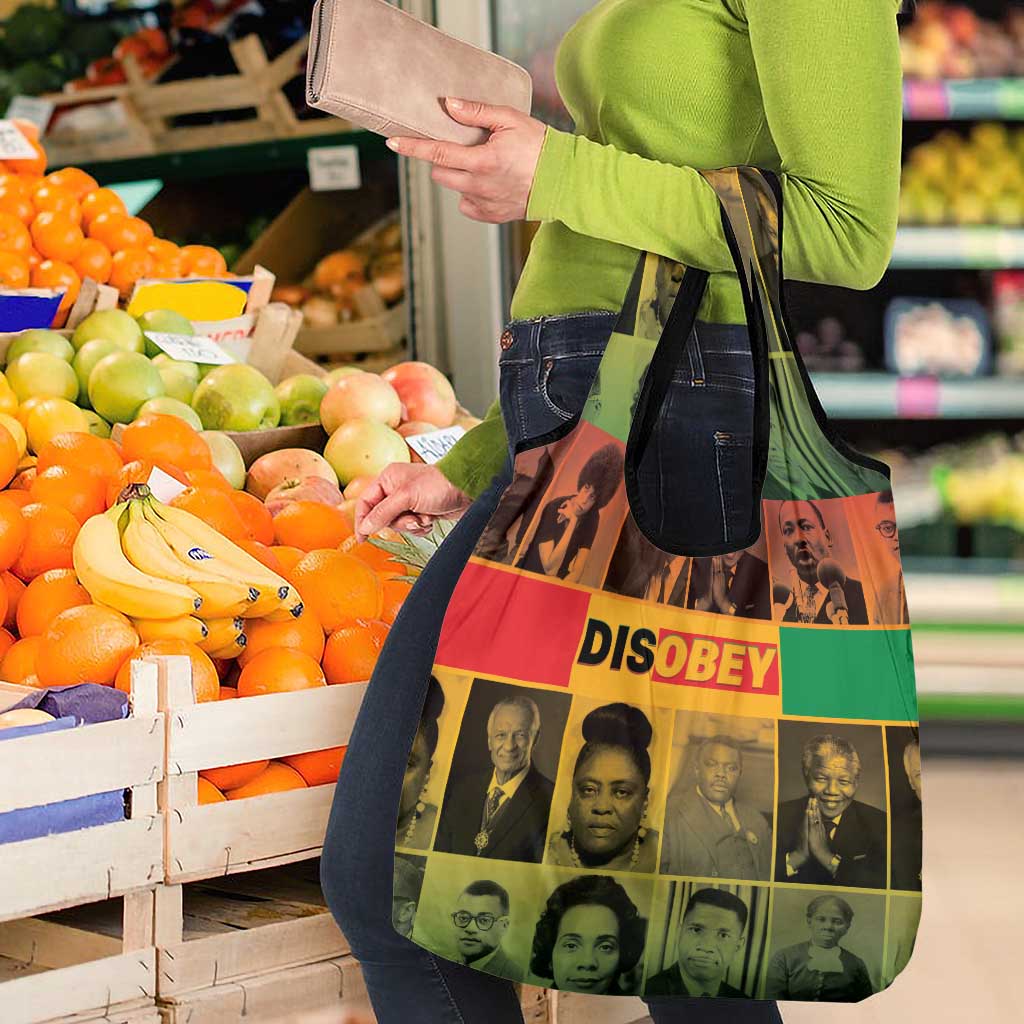 Disobey Black History Tribute Grocery Bag Honoring the Civil Rights Legacy - Wonder Print Shop