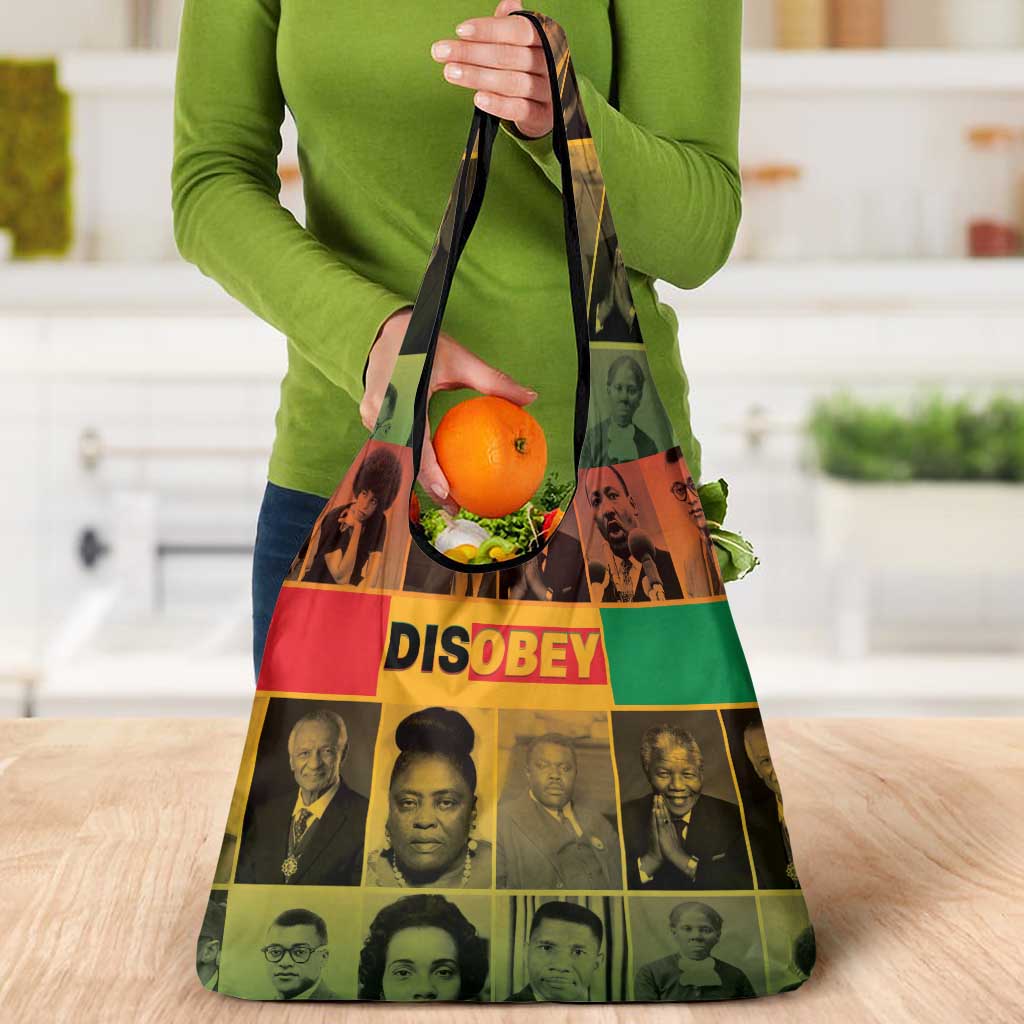 Disobey Black History Tribute Grocery Bag Honoring the Civil Rights Legacy - Wonder Print Shop