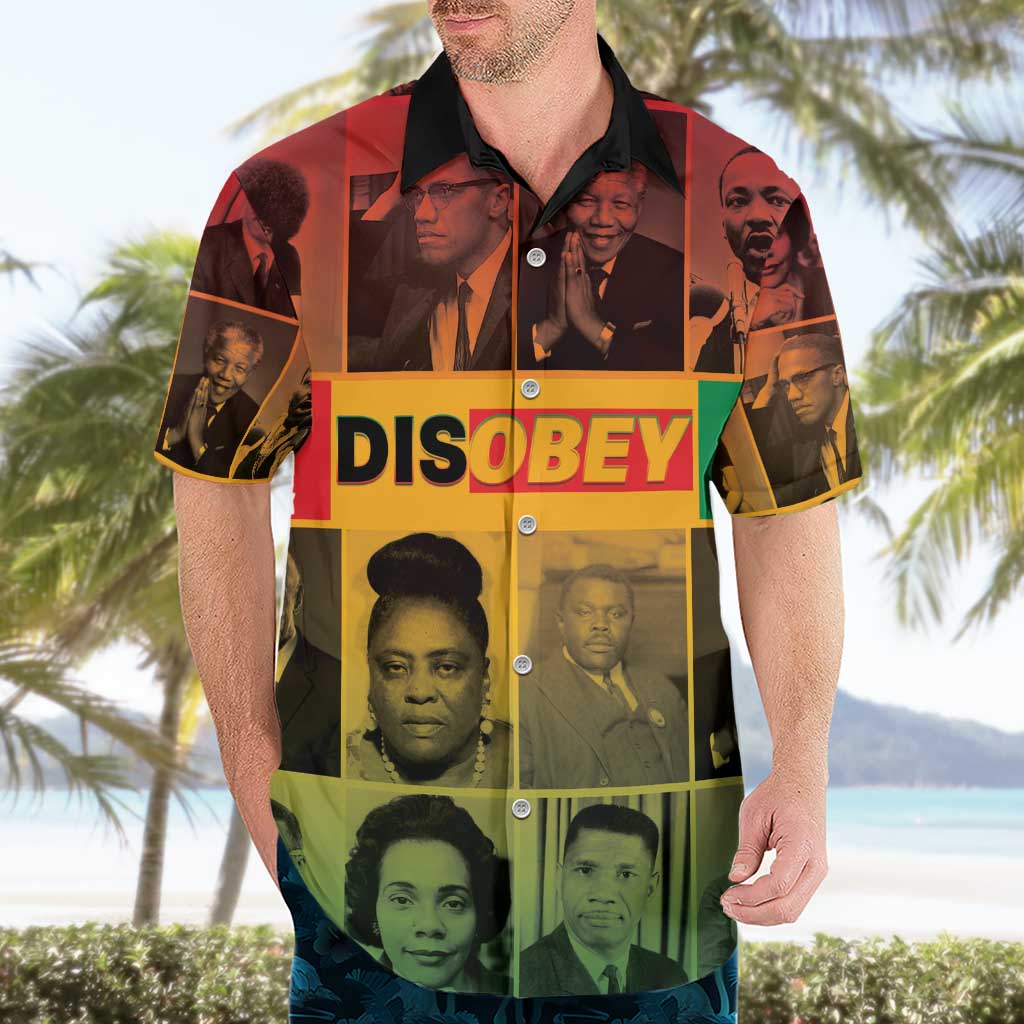 Disobey Black History Tribute Hawaiian Shirt Honoring the Civil Rights Legacy - Wonder Print Shop