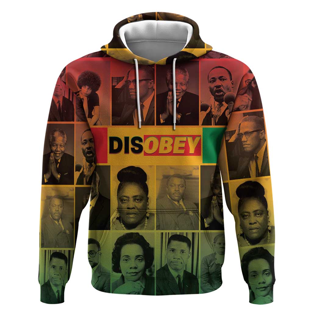 Disobey Black History Tribute Hoodie Honoring the Civil Rights Legacy - Wonder Print Shop