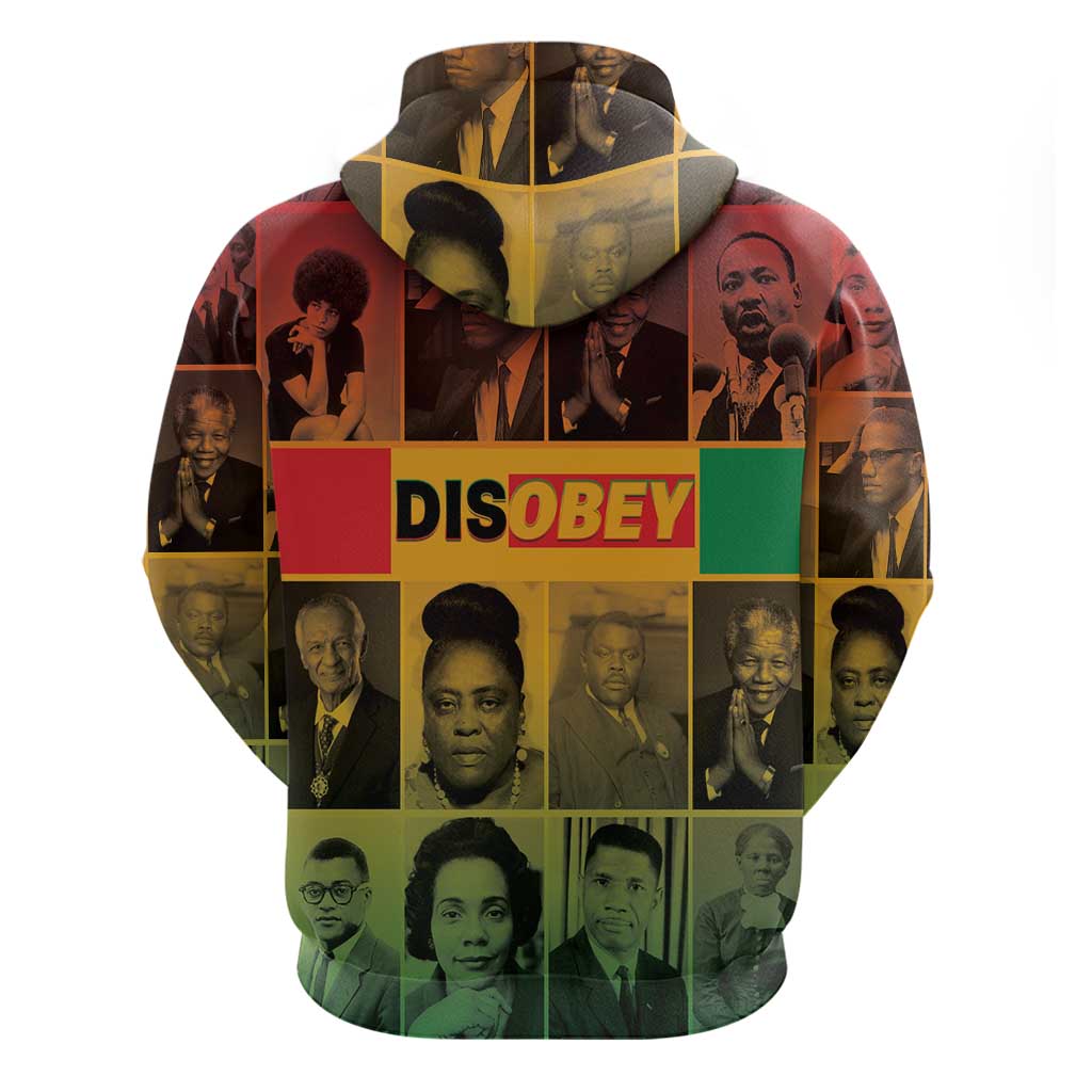 Disobey Black History Tribute Hoodie Honoring the Civil Rights Legacy - Wonder Print Shop