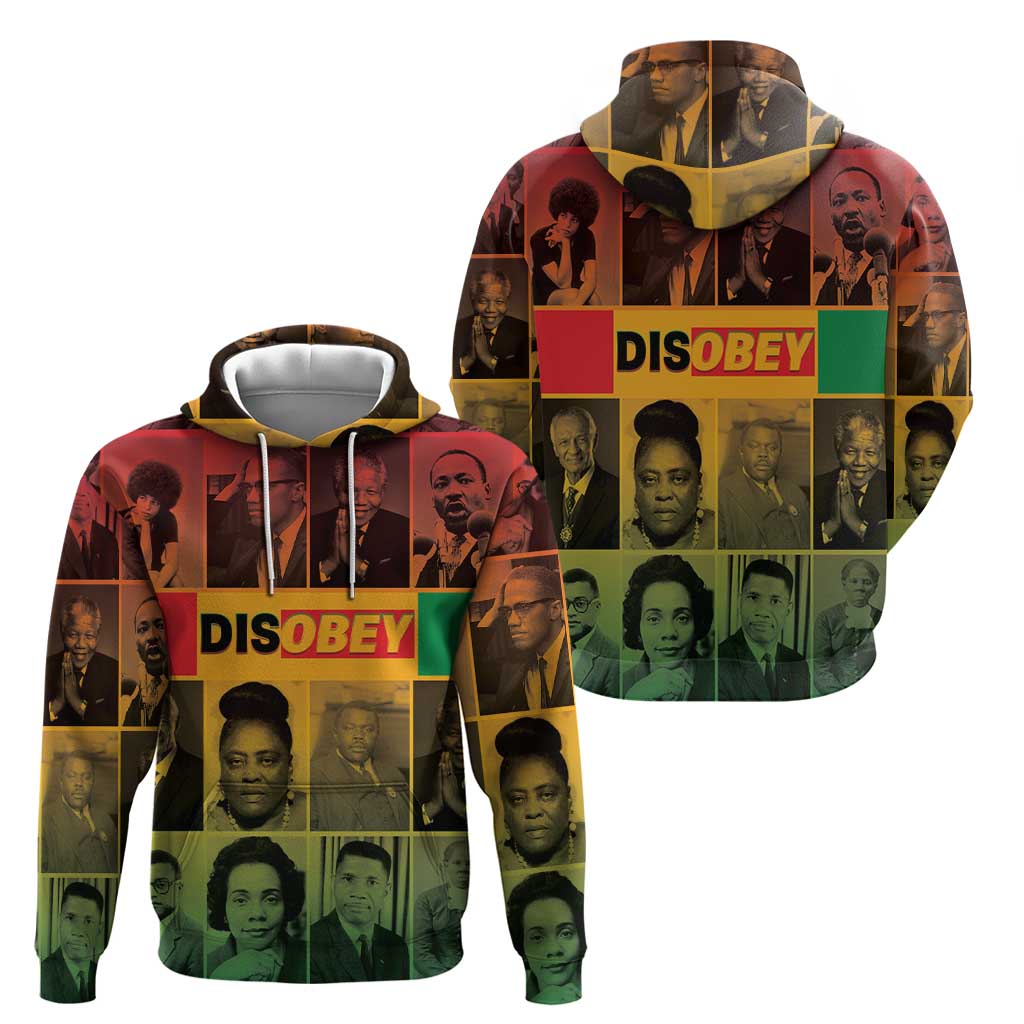 Disobey Black History Tribute Hoodie Honoring the Civil Rights Legacy - Wonder Print Shop