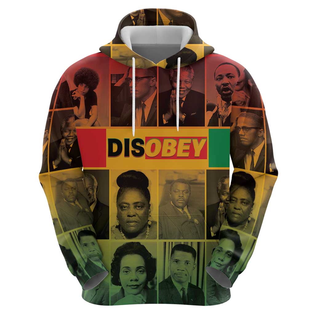 Disobey Black History Tribute Hoodie Honoring the Civil Rights Legacy - Wonder Print Shop