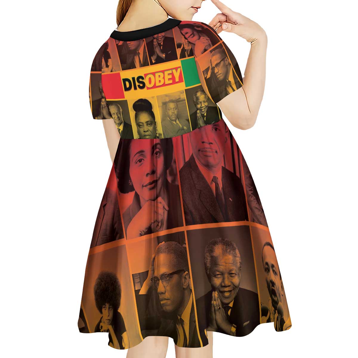 Disobey Black History Tribute Kid Short Sleeve Dress Honoring the Civil Rights Legacy - Wonder Print Shop