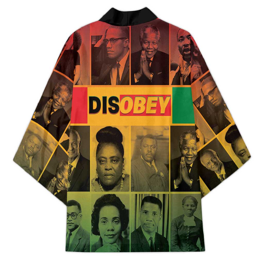 Disobey Black History Tribute Kimono Honoring the Civil Rights Legacy - Wonder Print Shop