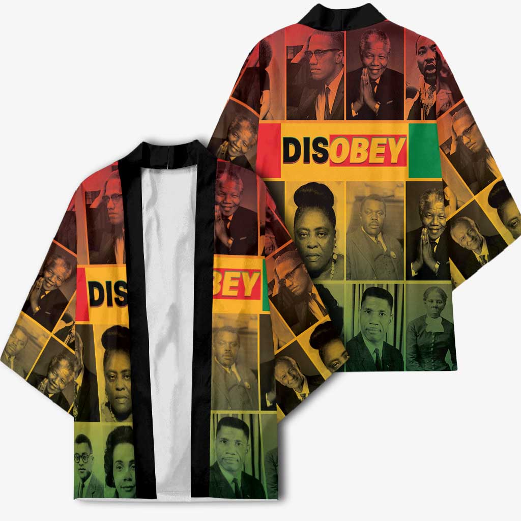 Disobey Black History Tribute Kimono Honoring the Civil Rights Legacy - Wonder Print Shop