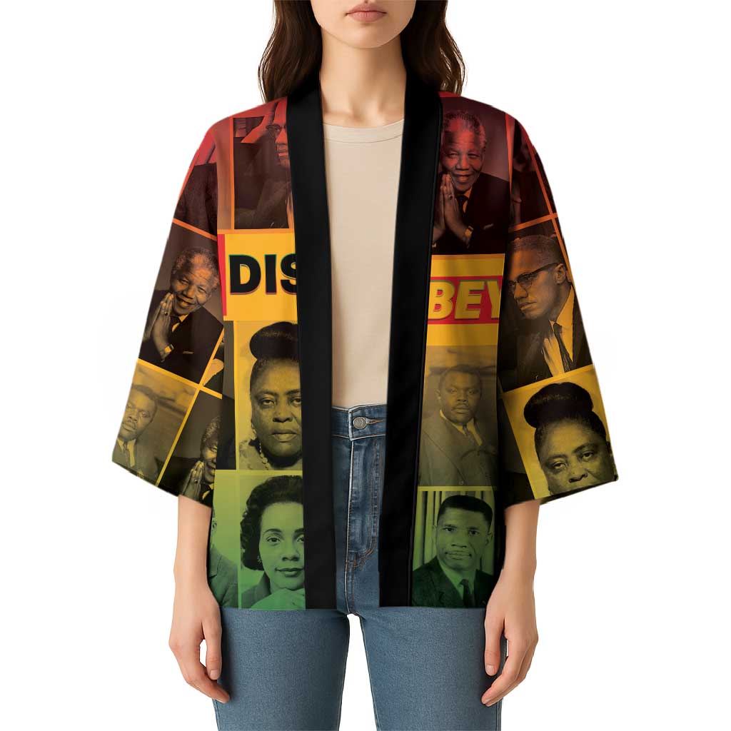 Disobey Black History Tribute Kimono Honoring the Civil Rights Legacy - Wonder Print Shop