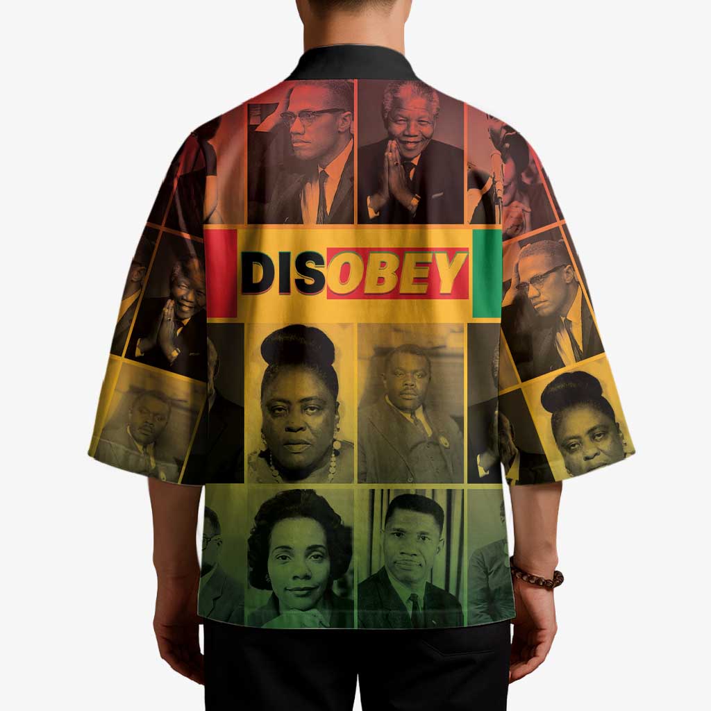Disobey Black History Tribute Kimono Honoring the Civil Rights Legacy - Wonder Print Shop