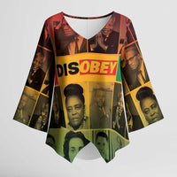 Disobey Black History Tribute Kimono Sleeve Blouse Honoring the Civil Rights Legacy - Wonder Print Shop