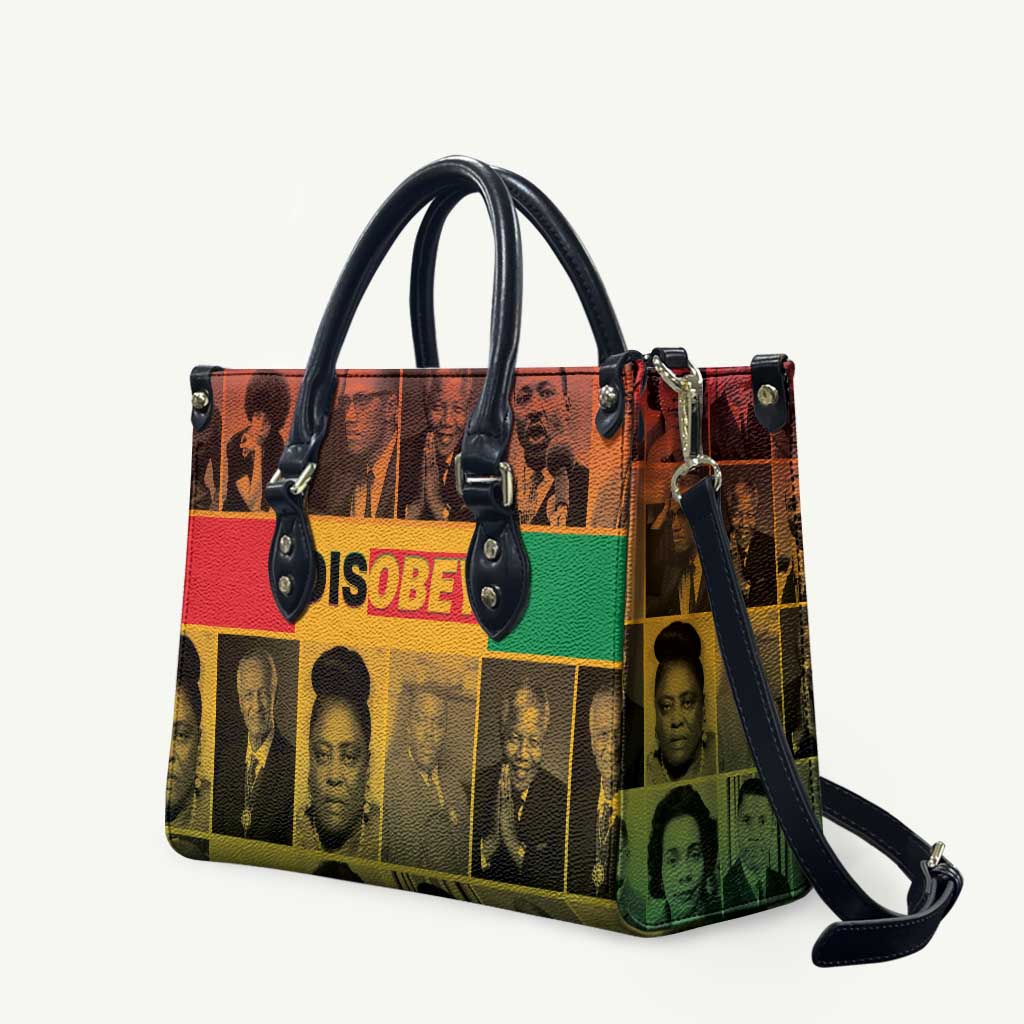 Disobey Black History Tribute Leather Bag Honoring the Civil Rights Legacy - Wonder Print Shop