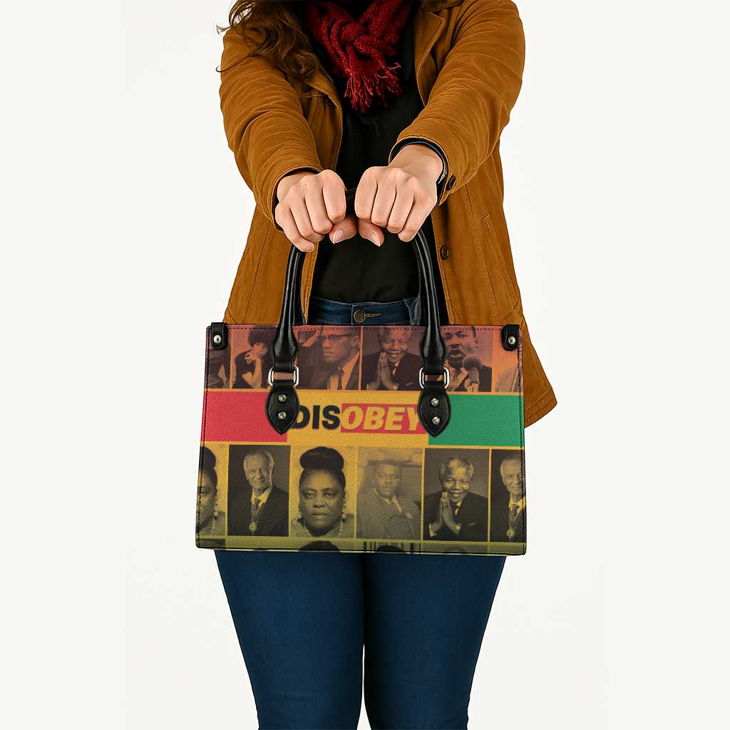 Disobey Black History Tribute Leather Bag Honoring the Civil Rights Legacy - Wonder Print Shop