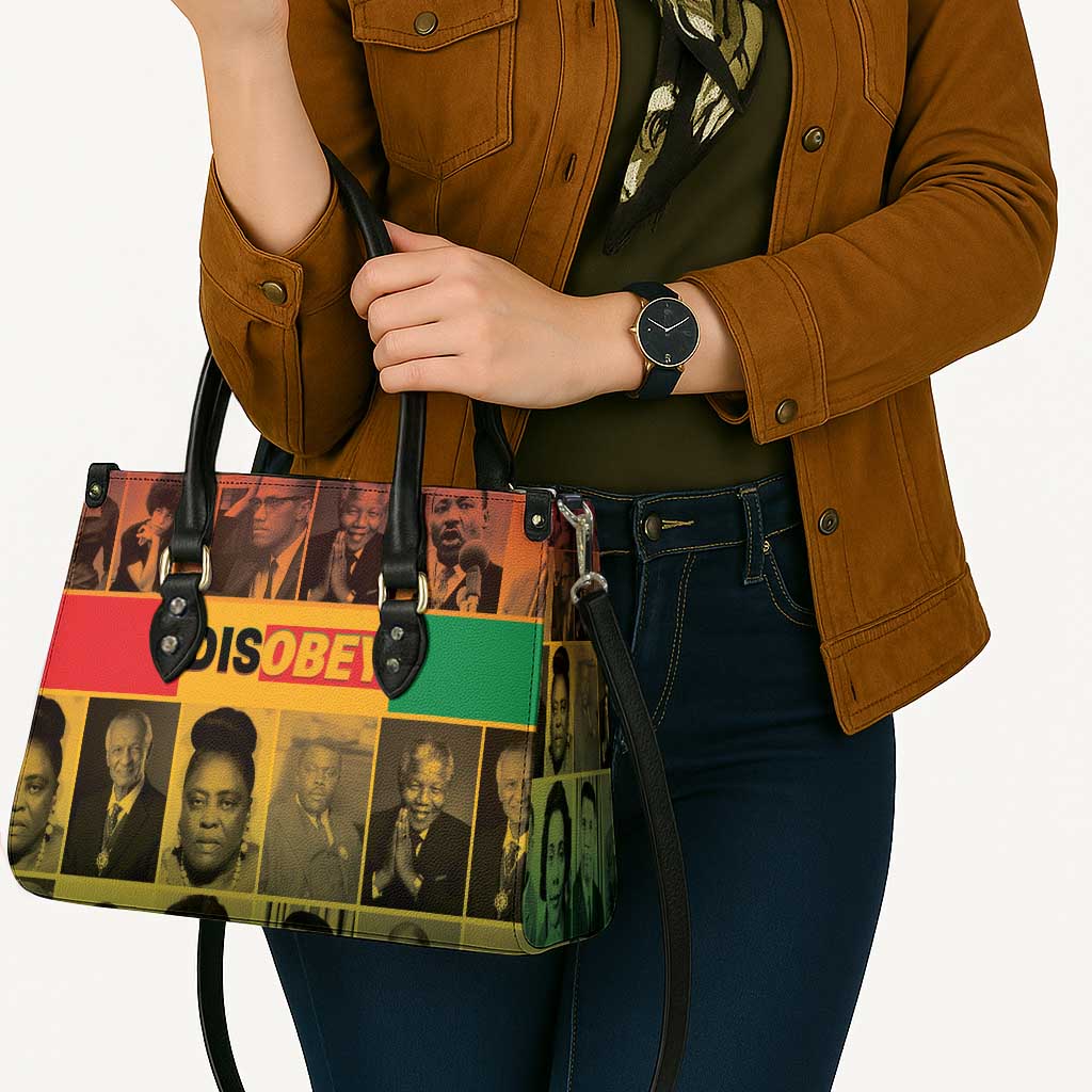 Disobey Black History Tribute Leather Bag Honoring the Civil Rights Legacy - Wonder Print Shop
