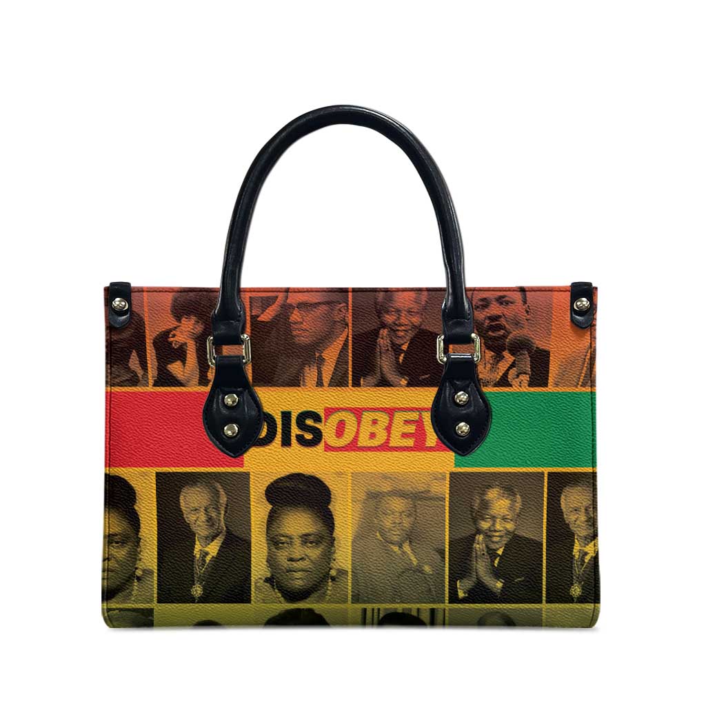 Disobey Black History Tribute Leather Bag Honoring the Civil Rights Legacy - Wonder Print Shop