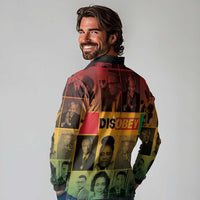 Disobey Black History Tribute Long Sleeve Polo Shirt Honoring the Civil Rights Legacy - Wonder Print Shop