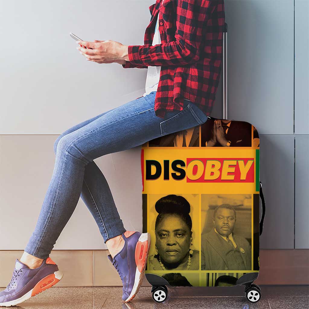 Disobey Black History Tribute Luggage Cover Honoring the Civil Rights Legacy - Wonder Print Shop