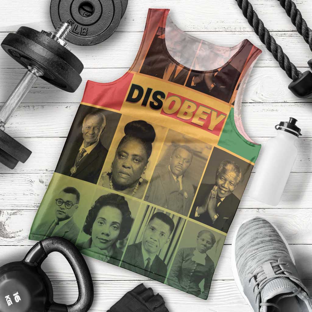 Disobey Black History Tribute Men Tank Top Honoring the Civil Rights Legacy - Wonder Print Shop