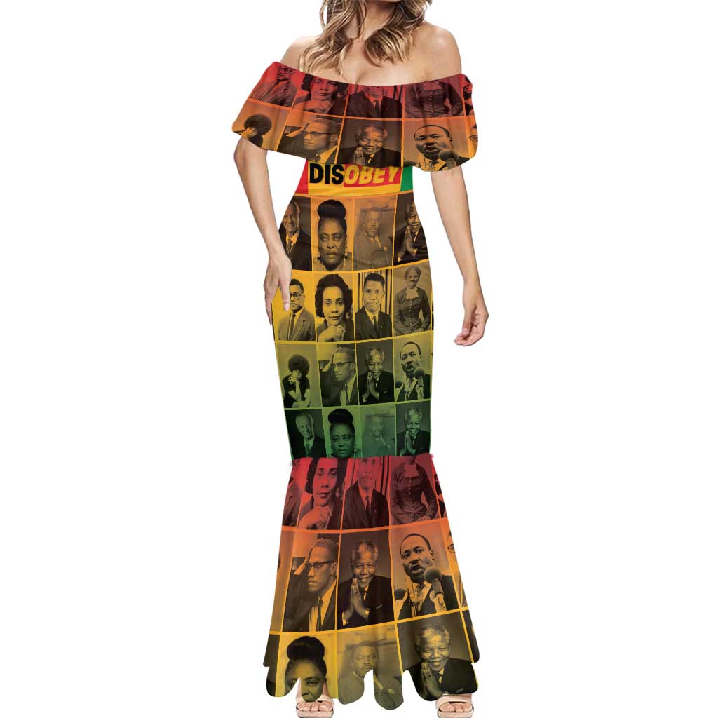 Disobey Black History Tribute Mermaid Dress Honoring the Civil Rights Legacy - Wonder Print Shop