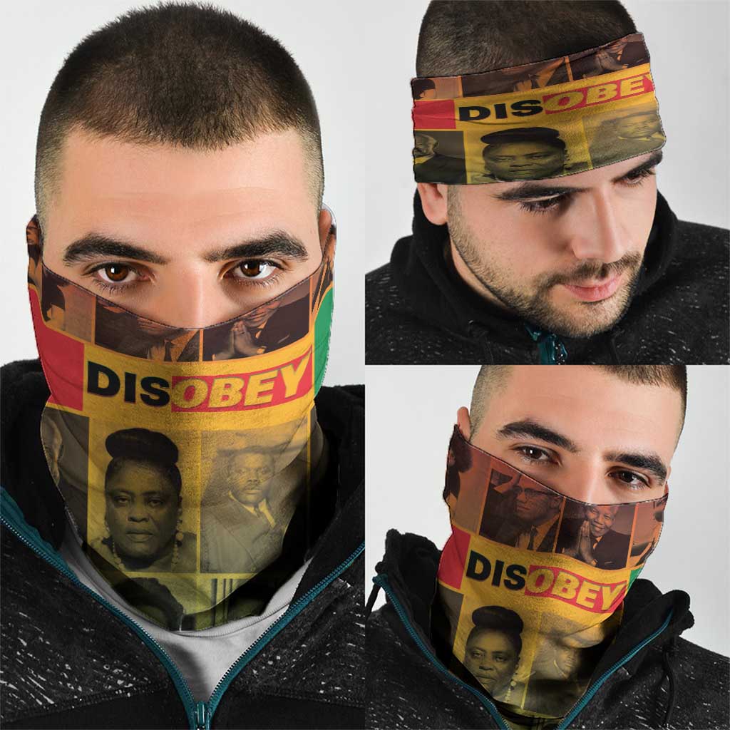 Disobey Black History Tribute Neck Gaiter Honoring the Civil Rights Legacy - Wonder Print Shop