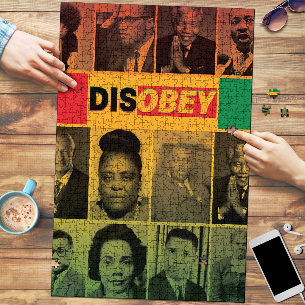 Disobey Black History Tribute Puzzle Honoring the Civil Rights Legacy - Wonder Print Shop