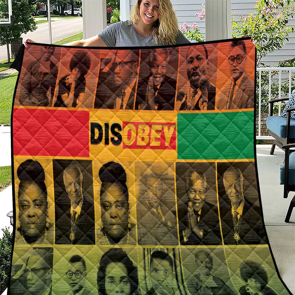 Disobey Black History Tribute Quilt Honoring the Civil Rights Legacy - Wonder Print Shop