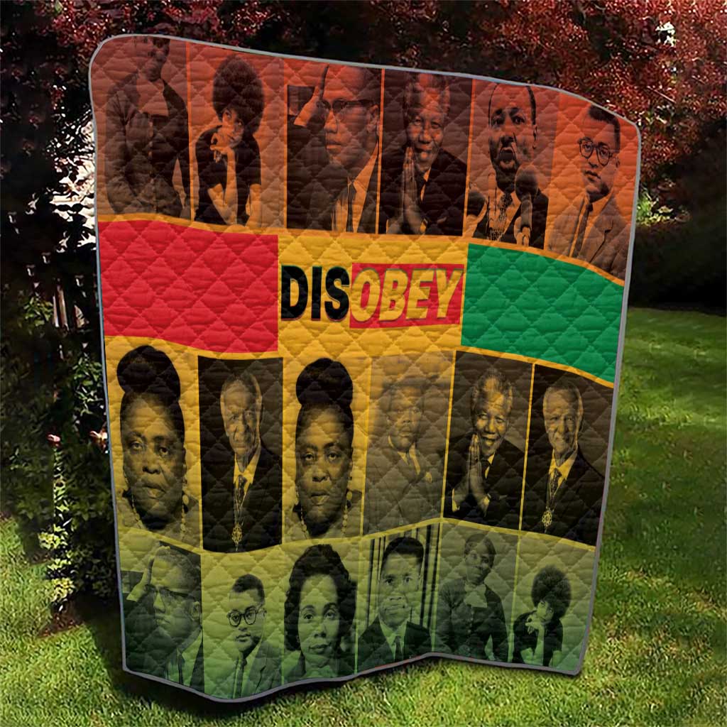 Disobey Black History Tribute Quilt Honoring the Civil Rights Legacy - Wonder Print Shop