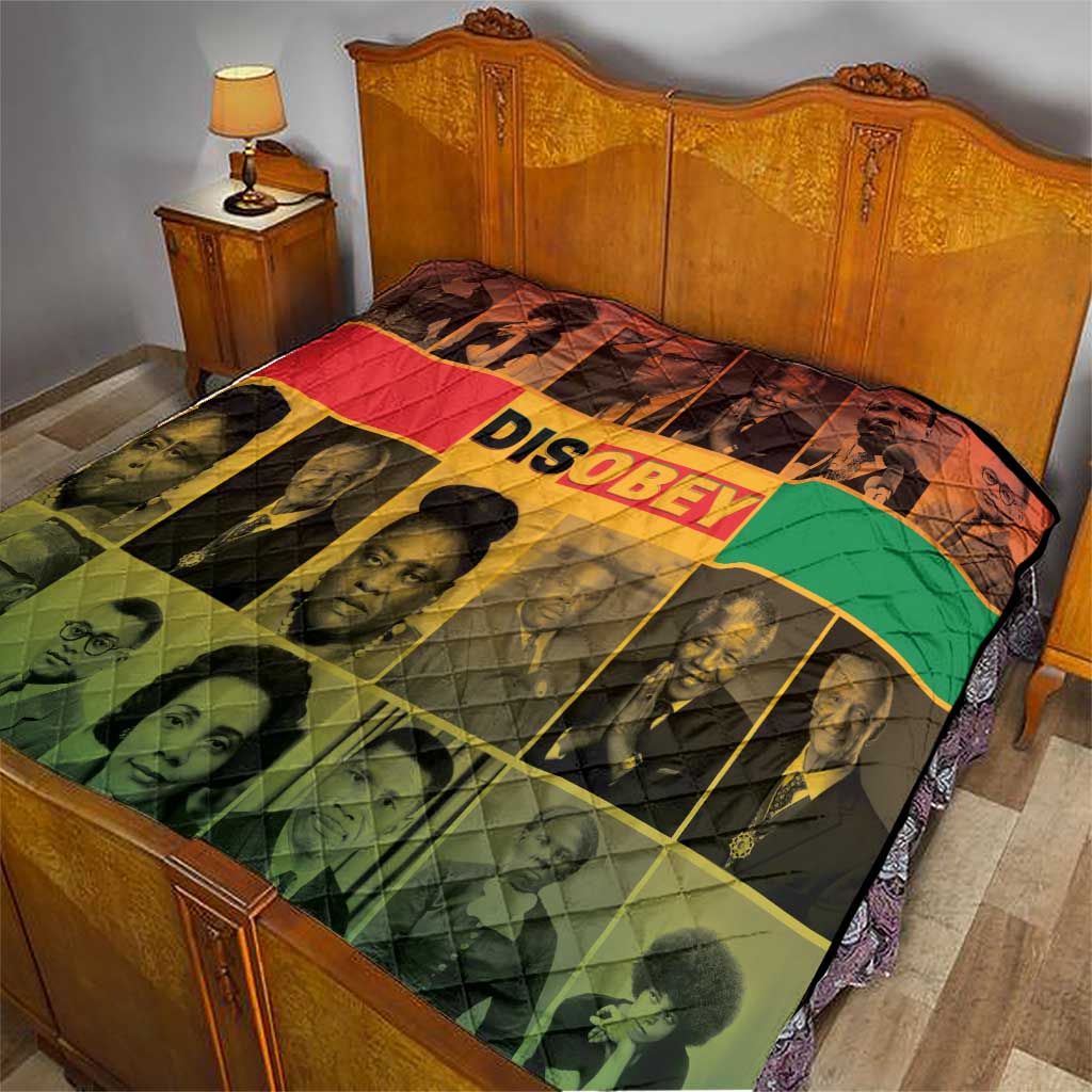 Disobey Black History Tribute Quilt Honoring the Civil Rights Legacy - Wonder Print Shop