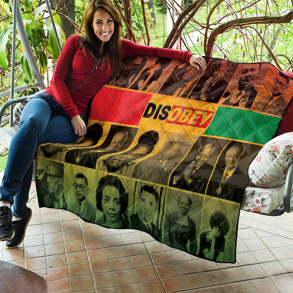 Disobey Black History Tribute Quilt Honoring the Civil Rights Legacy - Wonder Print Shop