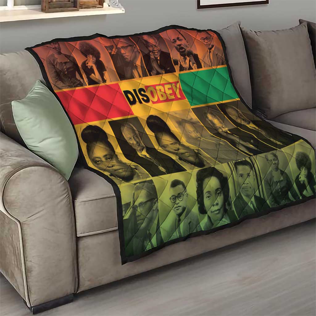Disobey Black History Tribute Quilt Honoring the Civil Rights Legacy - Wonder Print Shop